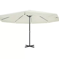 vidaXL Lawn & Garden*16' Parasol White Aluminum