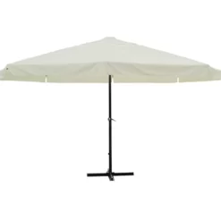 vidaXL Lawn & Garden*16' Parasol White Aluminum