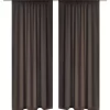 vidaXL Decor*2 Pcs Brown Slot-Headed Blackout Curtains 53