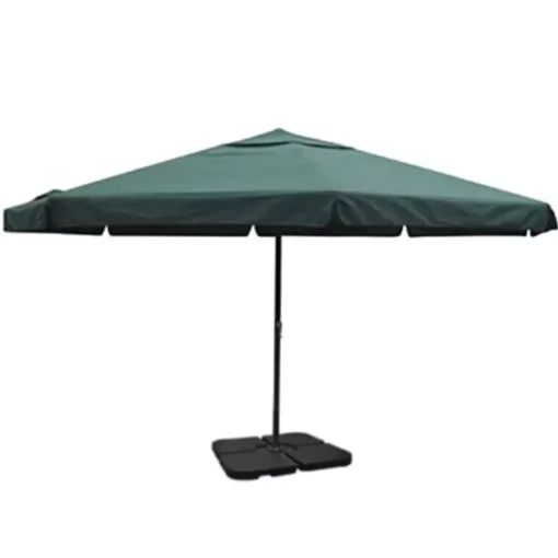 vidaXL Lawn & Garden*Aluminum Umbrella With Portable Base Green