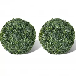 vidaXL Decor*Boxwood Ball Artificial Leaf Topiary Ball 10.6" 2 Pcs