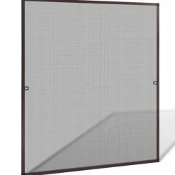 vidaXL Decor*Brown Insect Screen For Windows 51.2"X59"