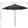 vidaXL Lawn & Garden*Parasol Green 101.6