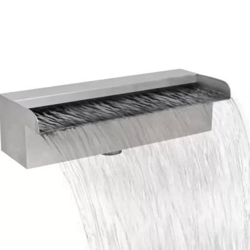 vidaXL Decor*Rectangular Waterfall Pool Fountain Stainless Steel 11.8"