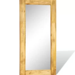 vidaXL Decor*Solid Wood Framed Rectangle Wall Mirror 47.2"X23.6"