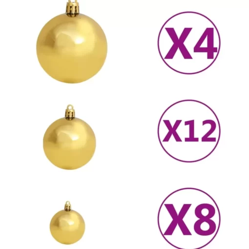 vidaXL Decor* 100 Piece Christmas Ball Set 1.2"/1.6"/2.4" Brown/Bronze/Gold