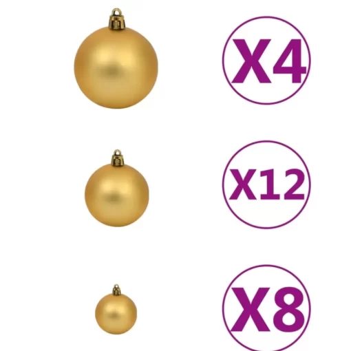 vidaXL Decor* 100 Piece Christmas Ball Set 1.2"/1.6"/2.4" Brown/Bronze/Gold