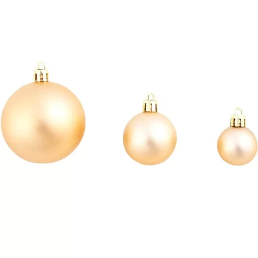 vidaXL Decor* 100 Piece Christmas Ball Set 1.2"/1.6"/2.4" Rose/Gold