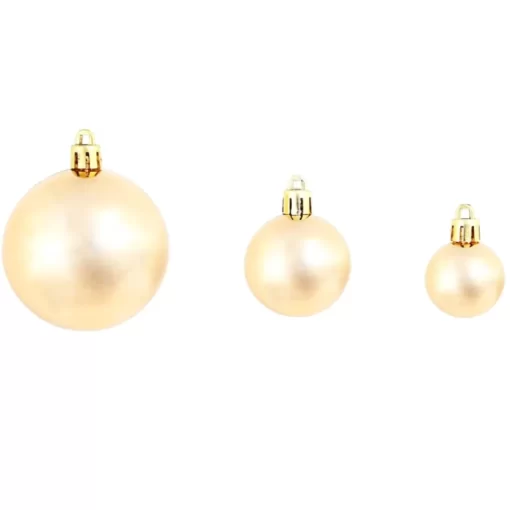 vidaXL Decor* 100 Piece Christmas Ball Set 1.2"/1.6"/2.4" Rose/Gold