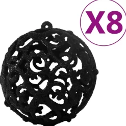 vidaXL Decor* 100 Piece Christmas Ball Set Black