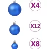 vidaXL Decor* 100 Piece Christmas Ball Set Blue