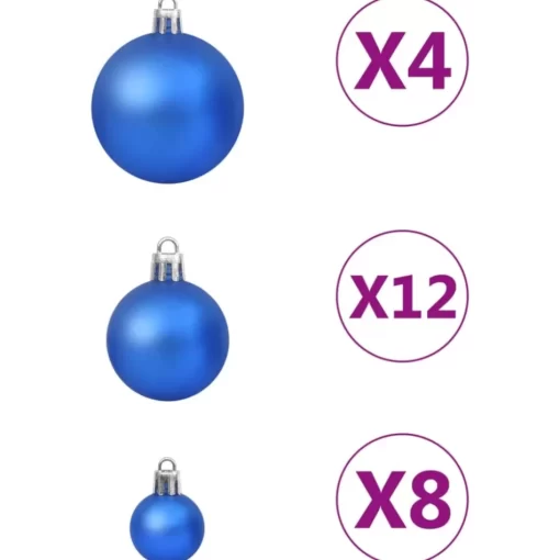 vidaXL Decor* 100 Piece Christmas Ball Set Blue