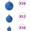 vidaXL Decor* 100 Piece Christmas Ball Set Blue