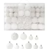 vidaXL Decor* 100 Piece Christmas Ball Set White