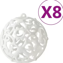 vidaXL Decor* 100 Piece Christmas Ball Set White