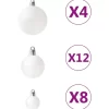 vidaXL Decor* 100 Piece Christmas Ball Set White