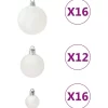 vidaXL Decor* 100 Piece Christmas Ball Set White