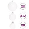 vidaXL Decor* 108 Piece Christmas Bauble Set Red And White