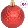 vidaXL Decor* 108 Piece Christmas Bauble Set Red And White