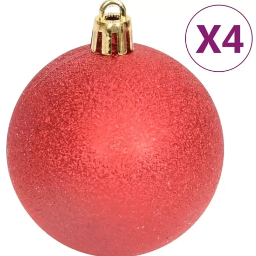 vidaXL Decor* 108 Piece Christmas Bauble Set Red And White