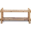 vidaXL Household Supplies* 2-Tier Bamboo Shoe Rack