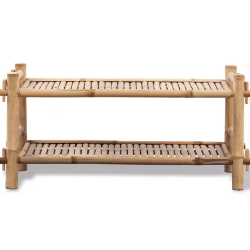 vidaXL Household Supplies* 2-Tier Bamboo Shoe Rack