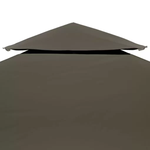 vidaXL Lawn & Garden* 2-Tier Gazebo Top Cover 1 Oz/Ft² 9.8'X9.8' Taupe