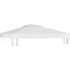 vidaXL Lawn & Garden* 2-Tier Gazebo Top Cover 1 Oz/Ft² 9.8'X9.8' White