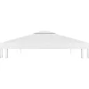 vidaXL Lawn & Garden* 2-Tier Gazebo Top Cover 1 Oz/Ft² 9.8'X9.8' White