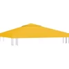 vidaXL Lawn & Garden* 2-Tier Gazebo Top Cover 1 Oz/Ft² 9.8'X9.8' Yellow