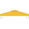 vidaXL Lawn & Garden* 2-Tier Gazebo Top Cover 1 Oz/Ft² 9.8'X9.8' Yellow