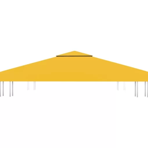 vidaXL Lawn & Garden* 2-Tier Gazebo Top Cover 1 Oz/Ft² 9.8'X9.8' Yellow