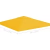 vidaXL Lawn & Garden* 2-Tier Gazebo Top Cover 1 Oz/Ft² 9.8'X9.8' Yellow