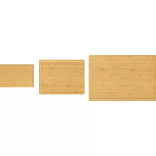 vidaXL Kitchen & Dining* 3 Piece Chopping Board Set Bamboo