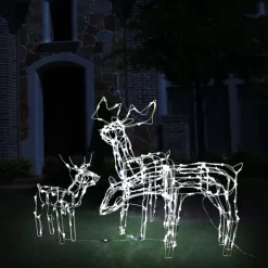 vidaXL Decor* 3 Piece Christmas Light Display Reindeers 229 Leds