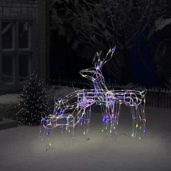 vidaXL Decor* 3 Piece Christmas Light Display Reindeers 229 Leds