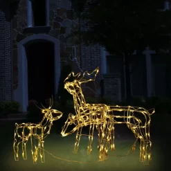 vidaXL Decor* 3 Piece Christmas Light Display Reindeers 229 Leds