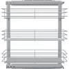 vidaXL Kitchen & Dining* 3-Tier Pull-Out Kitchen Wire Basket Silver 18.5