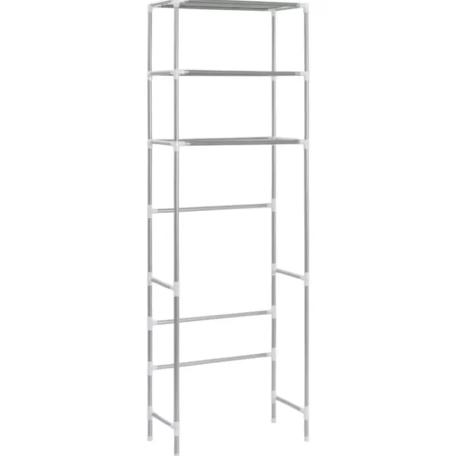 vidaXL Bathroom Accessories* 3-Tier Storage Rack Over Toilet Silver 20.9"X11"X66.5"