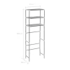 vidaXL Bathroom Accessories* 3-Tier Storage Rack Over Toilet Silver 20.9