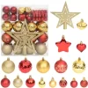 vidaXL Decor* 70 Piece Christmas Bauble Set Gold And Red