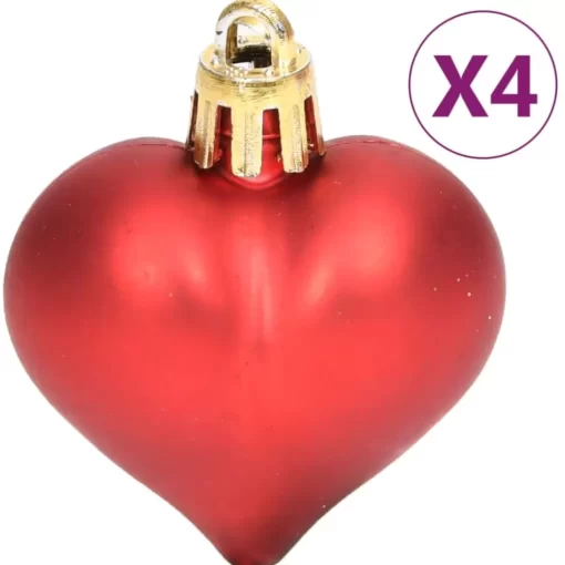 vidaXL Decor* 70 Piece Christmas Bauble Set Gold And Red