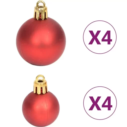 vidaXL Decor* 70 Piece Christmas Bauble Set Gold And Red