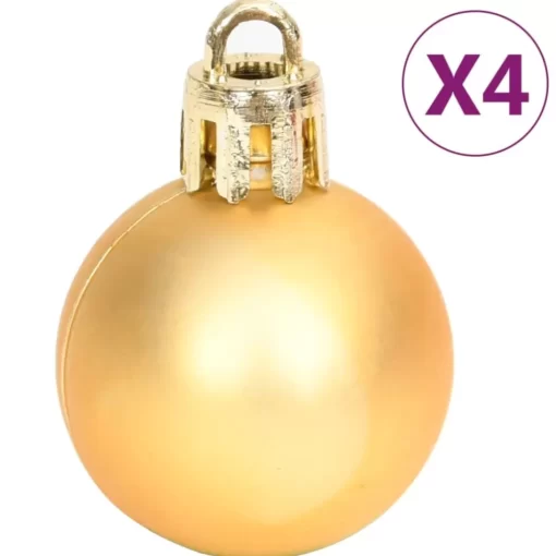 vidaXL Decor* 70 Piece Christmas Bauble Set Gold And Red