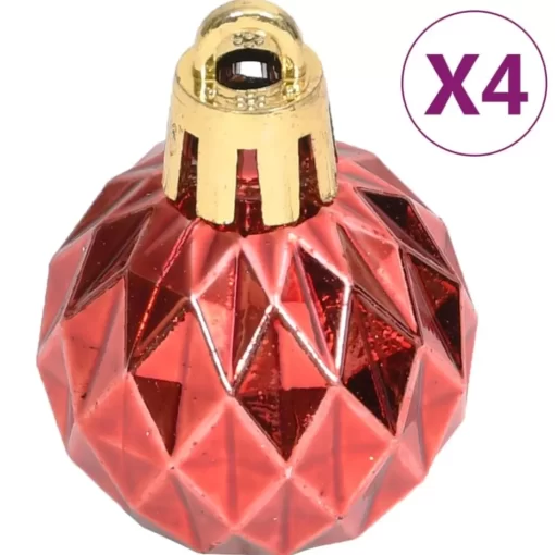 vidaXL Decor* 70 Piece Christmas Bauble Set Gold And Red