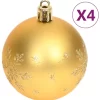 vidaXL Decor* 70 Piece Christmas Bauble Set Gold And Red