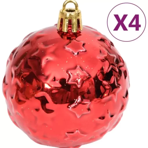 vidaXL Decor* 70 Piece Christmas Bauble Set Gold And Red