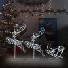 vidaXL Decor* Acrylic Christmas Flying Reindeer&Sleigh 102.4