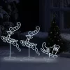 vidaXL Decor* Acrylic Christmas Flying Reindeer&Sleigh 102.4