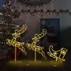 vidaXL Decor* Acrylic Christmas Flying Reindeer&Sleigh 102.4